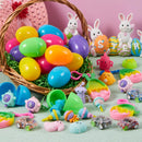 25pcs Prefilled Easter Eggs with Assorted Toys Plus Stickers