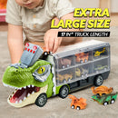 13 in 1 Dinosaur Transport Carrier Truck with Mini Car Set