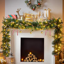 9FT Christmas Flocked Garland with Pine