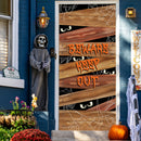 Wooden Board Spider Web Halloween Door Cover Decor