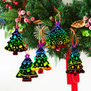 72 Pcs Christmas Scratch Art Ornaments