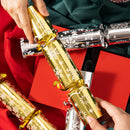 10in Snowflake Christmas No-Snap Party Favor (Gold & Silver), 8 Pcs