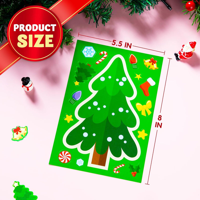 24 Pcs Christmas Tree Stickers, Make Your Own Christmas Tree Stickers Sheets