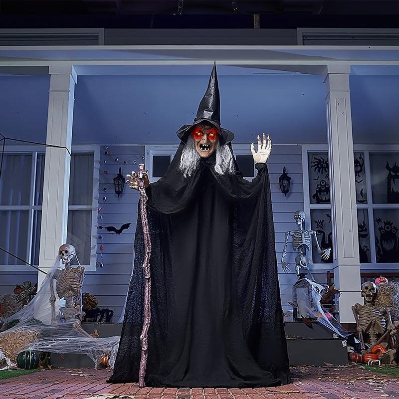 6ft Halloween Animatronics Witch With Cane 6ft-halloween-animatronics-witch-with-cane