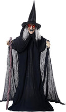 6ft Halloween Animatronics Witch with Cane