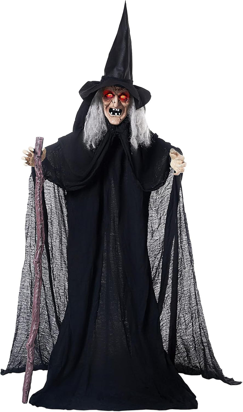 6ft Halloween Animatronics Witch With Cane 6ft-halloween-animatronics-witch-with-cane