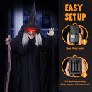 6ft Halloween Animatronics Witch with Cane