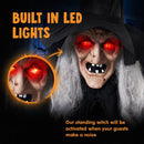 6ft Halloween Animatronics Witch with Cane