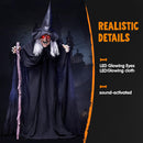 6ft Halloween Animatronics Witch with Cane