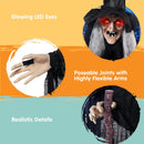6ft Halloween Animatronics Witch with Cane