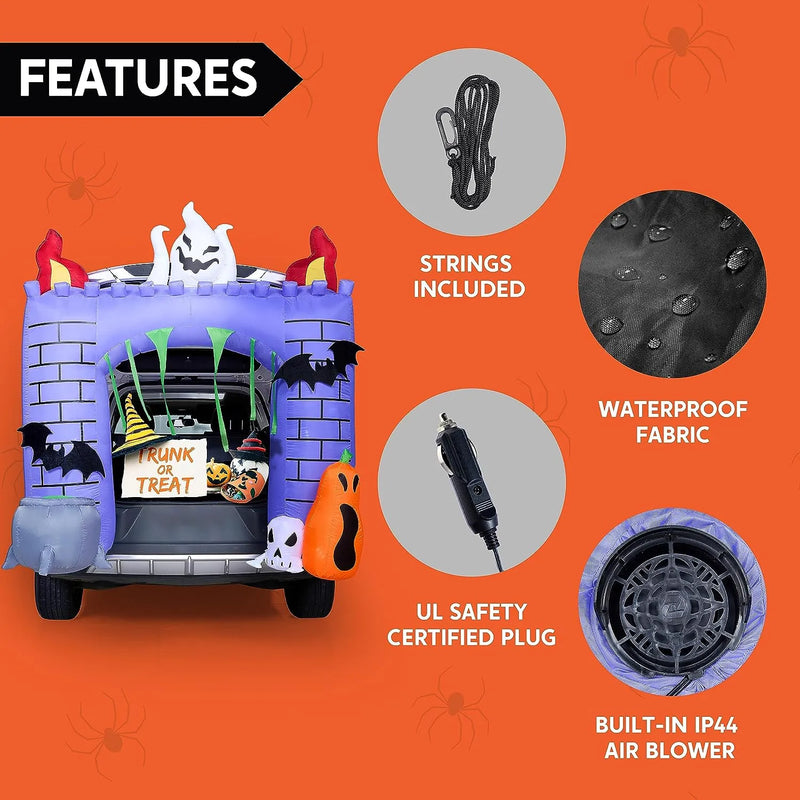 6ft Haunted Castle Trunk or Treat Halloween Inflatable