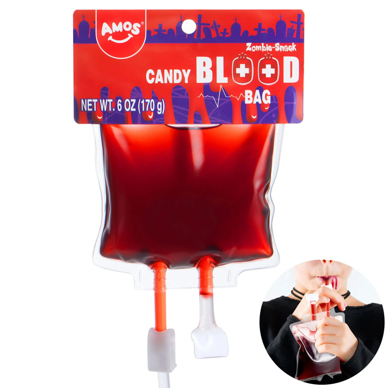 6oz Halloween Zombie Snack Blood Syrup, Fake Vampire Blood Bag