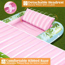 70in x 46in Cyan Pink Large Suntan Tub Pool Floats Sun Tan Tub