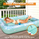 70in x 46in Cyan White Large Suntan Tub Pool Floats Sun Tan Tub