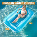 70in x 46in Large Blue Suntan Tub Pool Floats Sun Tan Tub