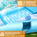 70in x 46in Large Blue Suntan Tub Pool Floats Sun Tan Tub