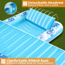 70in x 46in Large Blue Suntan Tub Pool Floats Sun Tan Tub