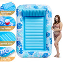 70in x 46in Large Blue Suntan Tub Pool Floats Sun Tan Tub
