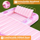 70in x 46in Large Blushing Pink Suntan Tub Pool Floats Sun Tan Tub