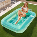 70in x 46in Large Cyan Suntan Tub Pool Floats Sun Tan Tub