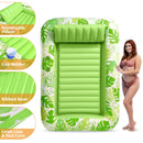 70in x 46in Large Green Suntan Tub Pool Floats Sun Tan Tub