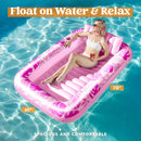 70in x 46in Large Hot Pink Suntan Tub Pool Floats Sun Tan Tub
