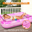 70in x 46in Large Hot Pink Suntan Tub Pool Floats Sun Tan Tub