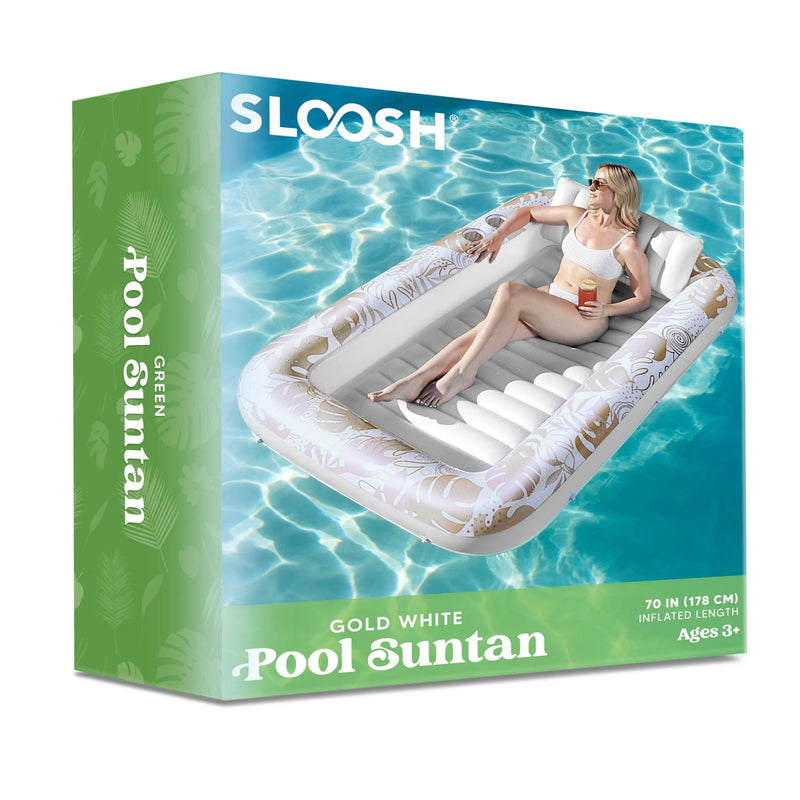 70in x 46in Large Oatmeal White Suntan Tub Pool Floats Sun Tan Tub