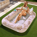70in x 46in Large Oatmeal White Suntan Tub Pool Floats Sun Tan Tub