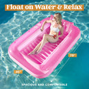 70in x 46in Large Pink Suntan Tub Pool Floats Sun Tan Tub