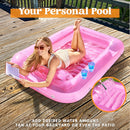 70in x 46in Large Pink Suntan Tub Pool Floats Sun Tan Tub