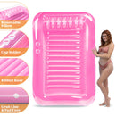70in x 46in Large Pink Suntan Tub Pool Floats Sun Tan Tub