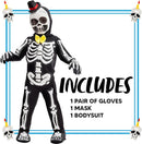 JOYIN Boys Glow in the Dark Skeleton Costume - Kids Halloween Bone Jumpsuit