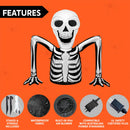 5.5FT Halloween Inflatable Skeleton Ground Breaker with LED Lights – Outdoor Yard, Lawn & Garden Decoration for Halloween
