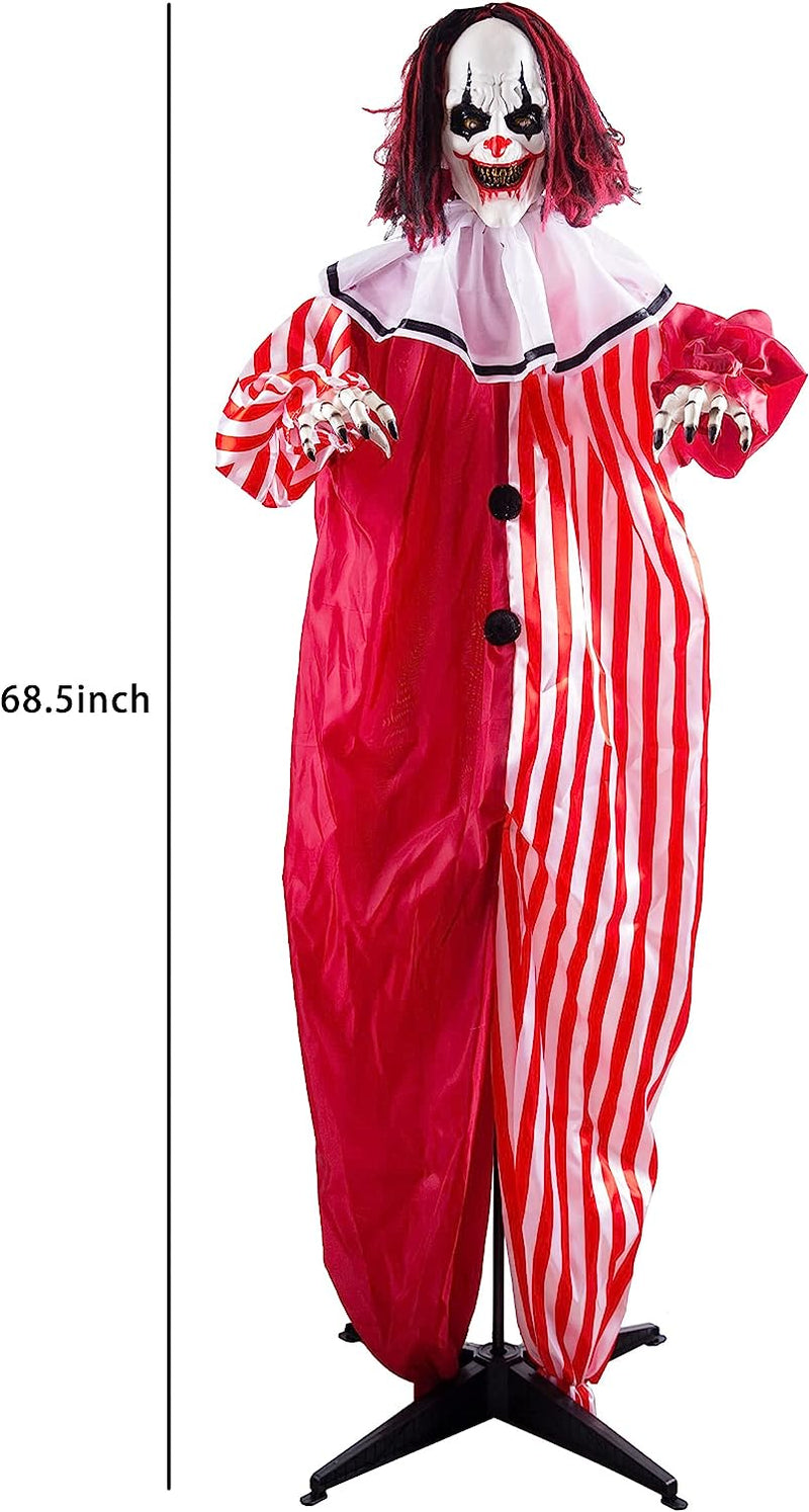 68in Halloween Standing Scary Clown Decoration
