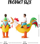 JOYIN Adult Inflatable Chicken Costume - Ride-On Rooster Halloween Outfit