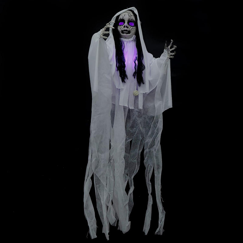 43in Ghost Girl with Light-up Head
