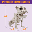 11in Tall Skeleton Puppy Plastic Figurine