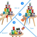 Bean Bag Toss Game with Tin Cans, 13 Pcs