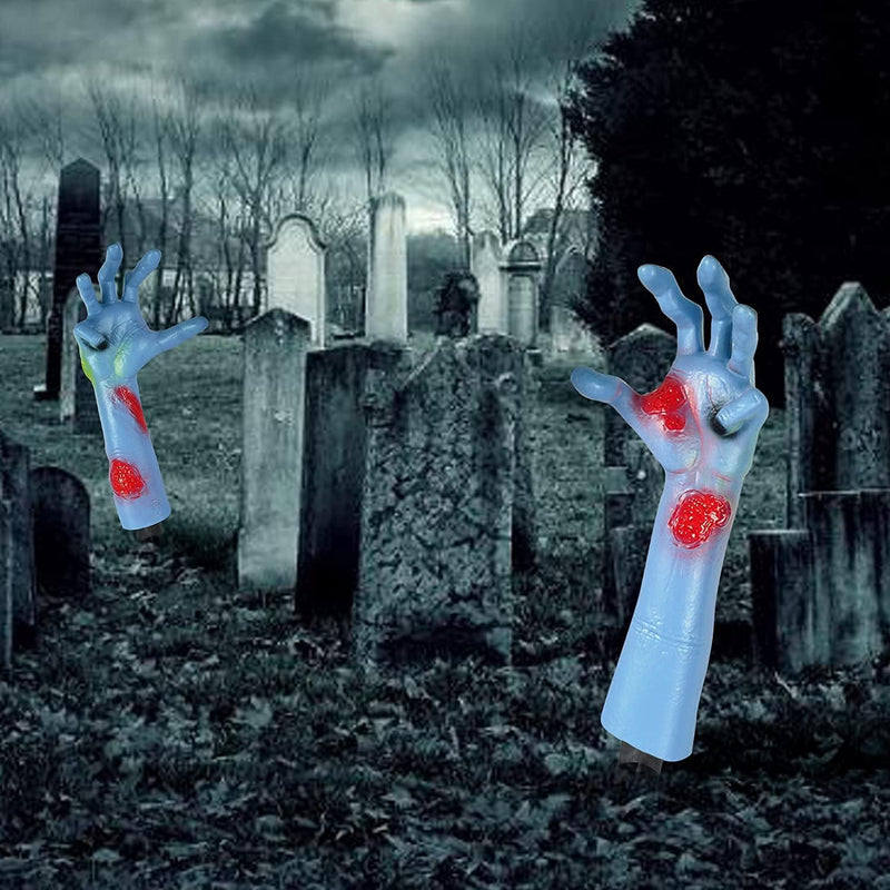 Zombie Hands with Lawn Stakes