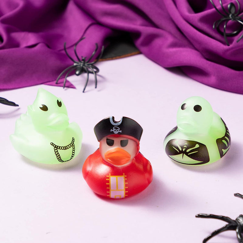 12 Halloween Theme Rubber Ducks Glow in the Darkies