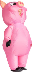 JOYIN Adult Inflatable Pig Costume - Full Body Pink Blow Up Halloween Suit