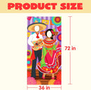 Cinco de Mayo Fiesta Couple Photo Door Banner, 36x72ft