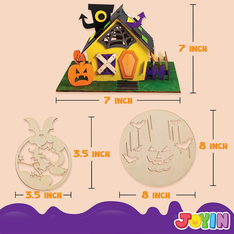 Halloween Wooden Craft Kit with Spooky residence, Ornament & Layer Craft