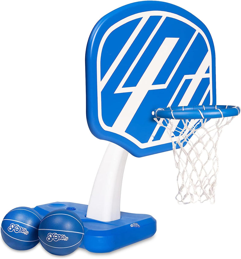 Swim Pool Basketball Game Set (basketball hoop and basketballs, blue)