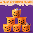 6-pack Trick Or Treat Pumpkin Buckets