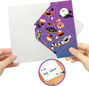 Halloween 3D push bubble-out Greeting Cards, 72 Pcs