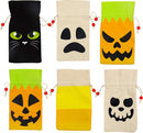 Halloween 12 Canvas Holiday Gift Drawstring Bags