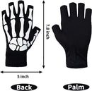 Glow in the Dark Short Skull Gloves,3 Pairs