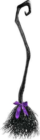 JOYIN 55" Witch Broom with Ribbons - Halloween Costume & Decor Prop